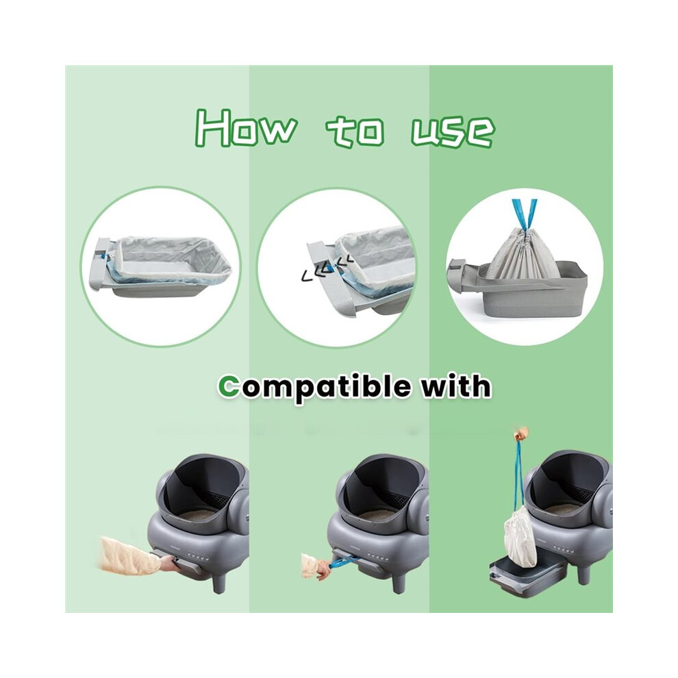 80 Count Litter Bags Compatible for NeakasaM1 and Pet Pivot Autoscooper ...