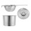 Silver Round Chocolate Melting Pot Kitchen Cookware 1 Set 4