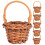 6 Pcs Small Wicker Storage Basket Mini Shopping Sturdy Handle Design 4