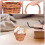 6 Pcs Small Wicker Storage Basket Mini Shopping Sturdy Handle Design 5