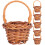 6 Pcs Small Wicker Storage Basket Mini Shopping Sturdy Handle Design 6