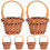 6 Pcs Small Wicker Storage Basket Mini Shopping Sturdy Handle Design 8