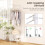 Corner Hall Tree, Freestanding Entryway Coat Storage Rack w/Shelves, White 4