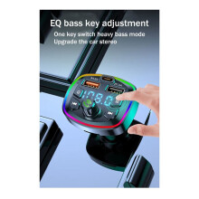 Auto--FM-Transmitter Auto--MP3-Player Dual-USB-AutoladegeräT mit EQ-AtmosphäRenlicht