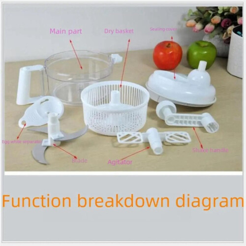 Multifunctional Vegetable Cutter Manual Food Processor Dehydration Kitchen Tool Efficient Chopping Slicing Appliance 2