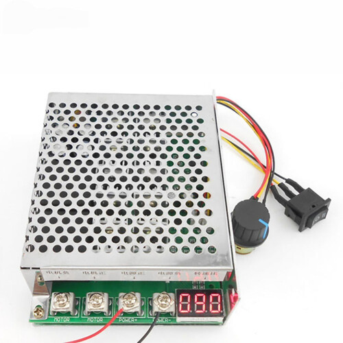 5500W 15KHz Reversible LED Digital PWM Motor Speed Controller  10-55V Forward Reverse with Potetiometer Control 2