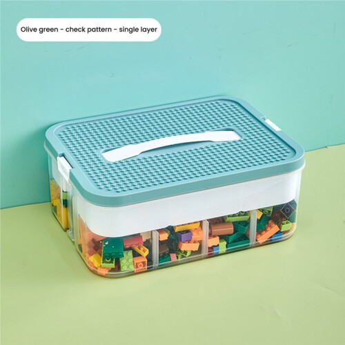 Building Block Storage Box Adjustable Small Particle Jigsaw Puzzle Transparent Storage Container Toy Organizer Box A 1