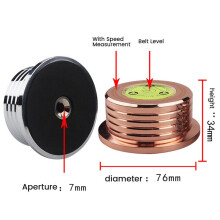 Aluminum Vinyl Record Weight HiFi 50HZ LP Disc Stabilizer Turntable Vinyl Aluminum Alloy Weight Clamp Rose-Gold