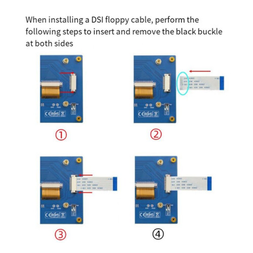 Tela de Toque Capacitiva de 4,3 Polegadas para Raspberry Pi 5/4B/3B+ IPS Display 800x480 Cabo CSI Sem Unidade com Monitor Padrão 2