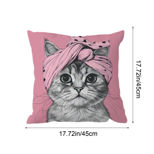 Kussensloop met dierenprint (45 x 45 cm) van fluweelstof 2