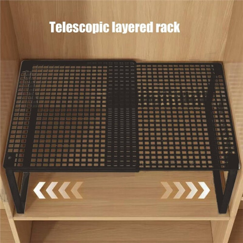 Expandable Shelf Organizer, Adjustable Stackable Shelves,Storage Racks and Shelving for Bathroom Bedroom Living Room 2
