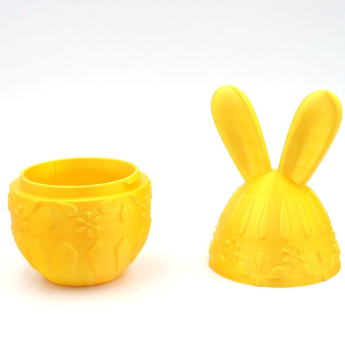 3D Printed Fillable Easter Egg with Rabbit Ears 7 Inch 2