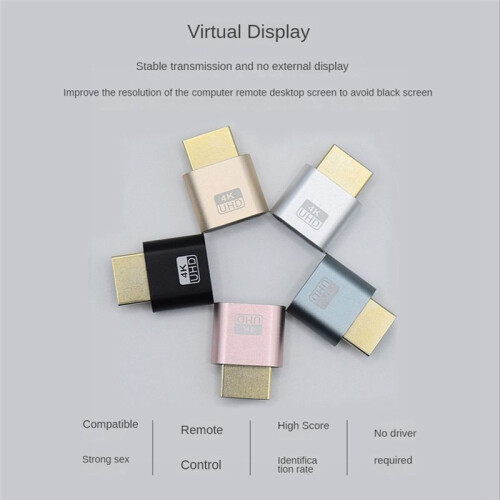 10 StüCk -Kompatibler Virtueller Display-Adapter 4K EDID-Blindstecker Headless  Display Emulator Video Card Lock Plate 2