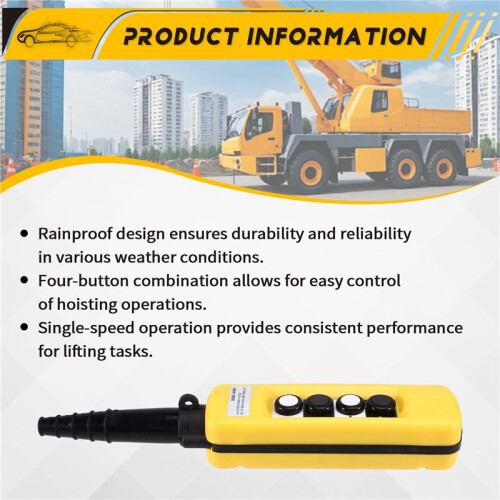Rainproof Crane Control Buttons XAC-A481 Single-Speed Hoist Handle  Four-Button Combination 2