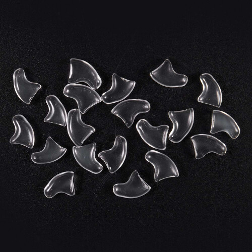 20 pcs Soft Nail Caps For Cat Pet Claw Control Paws off + Adhesive Glue -Transparent,Size M 1