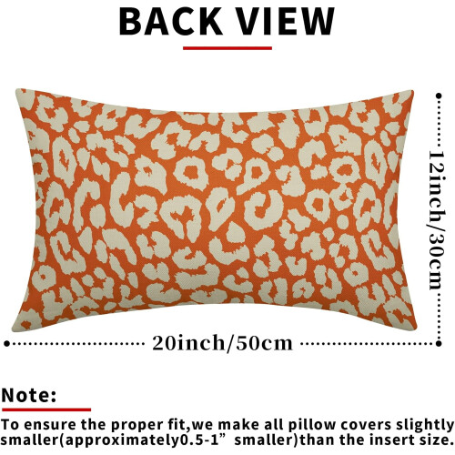 Set di 2 federe con stampa leopardata, 30x50 cm. 1