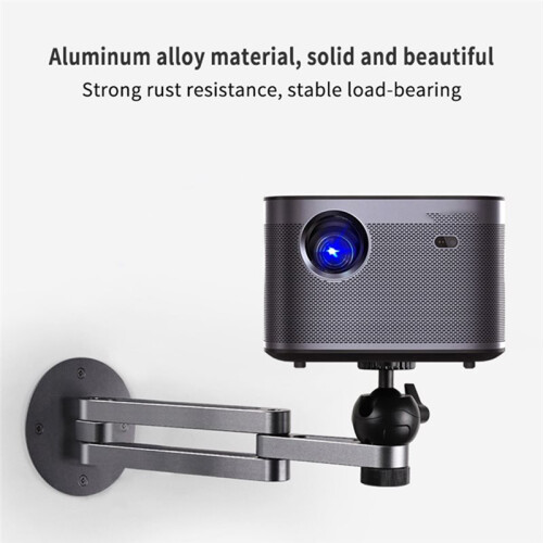 Projector Wall Mount Bracket Multi‑Angle Adjustable Foldable Aluminum Alloy Wall Support, Universal Projector Stand 2