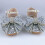 Silver Resin Rhinestone Bowknot Shoe Charms 2 pcs 8