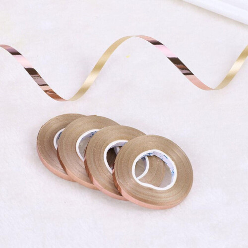 Juego de cintas rizadas color oro rosa – 2 rollos 1