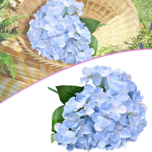 Artificial Hydrangea Bouquet Light Blue 35cm 1