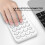 Wireless Number Pad  Numeric Keypad Round Keycaps Numpad 22 Keys Rechargeable Number Keyboard(White) 6