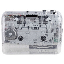 Reproductor de Casete Cassette de Carcasa Completamente Transparente a Formato MP3 Reproductor de Cinta Enchufa y Juega Reproductor de Audio Digital