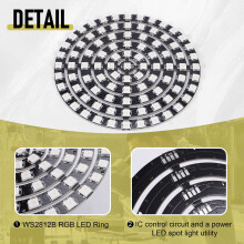 WS2812 SK6812 Radius 110mm LED 5050 DC5V DIY LED Built-In RGB Addressable LED 93 Bits LEDs