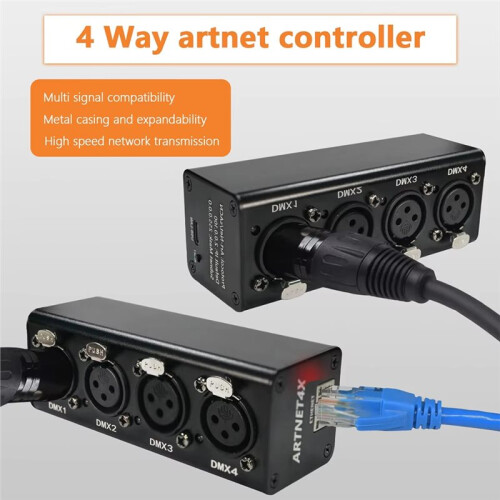 ArtNet DMX512 RDM Ethernet Lighting Controller, 4 Universe 1024 Channels, for MA2 Titan Freestyle 1