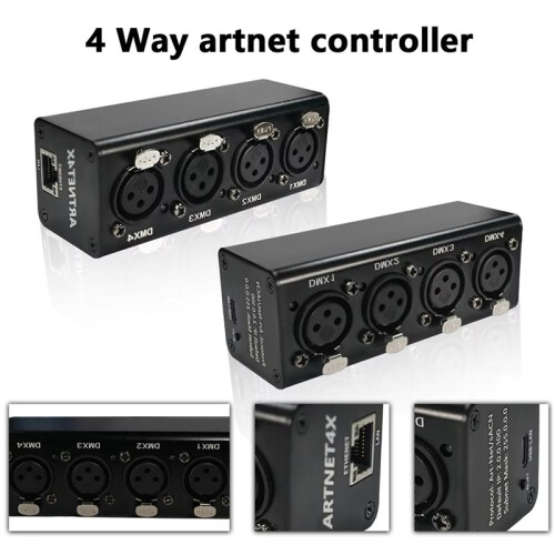 ArtNet DMX512 RDM Ethernet Lighting Controller, 4 Universe 1024 Channels, for MA2 Titan Freestyle 2