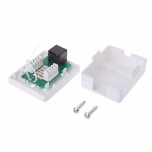 Nuovo Adattatore Jack Accoppiatore da Parete Cat6 RJ45 8P8C UTP Non Schermato Porta Singola Scatola di Montaggio da Tavolo per Presa Modulo RJ45 per