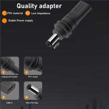 Adaptateur Secteur pour Starlink USB C Femelle Vers Adaptateur D'Extension 5521, Étanche, pour Chargement Extérieur (Prise Jack Cylindrique)