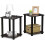 Side Table Set of 2 Dark Walnut 2-Tier 5