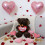 Teddy Bear Plush Toy with Heart Accessory Brown 30x15cm 5