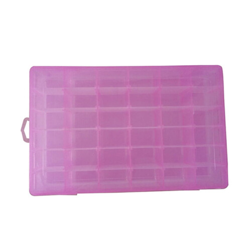 Caja de plástico para guardar joyas con 36 compartimentos. 1