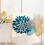 Set di 2 federe in lino blu turchese da 45x45 cm. 3