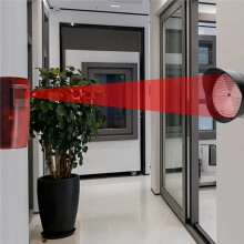 Abridor de Puerta de Garaje Corrediza de 7 M con Haz Infrarrojo Reflectante y 2 Cubiertas para Puerta Eléctrica con Interruptor Fotoeléctrico.