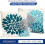 Set di 2 federe in lino blu turchese da 45x45 cm. 5
