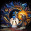 Moon & Sun Tarots Card Tablecloth Divinations Card Table Cloth Tapestry 4