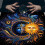 Moon & Sun Tarots Card Tablecloth Divinations Card Table Cloth Tapestry 6