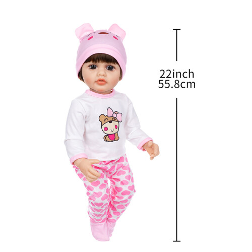 Ensemble de vêtements roses pour poupée de 50 à 55 cm 2
