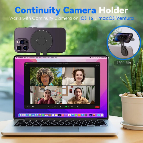 Magnetic Laptop Phone Holder for iPhone & Android 1
