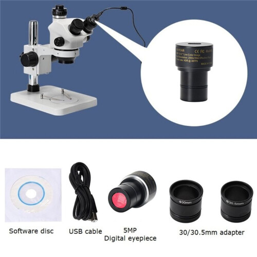 5MP CMOS USB2.0 Microscope Oculaire Adaptateur ÉLectronique NuméRique Oculaire HD Microscope CaméRa pour Microscopio 2