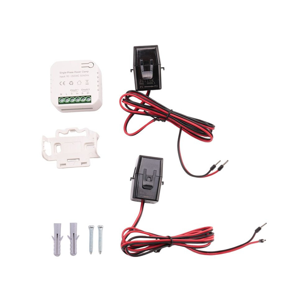 Tuya Wifi Meter 80A With Current Transformer Clamp Kwh Power Monitor Electricity Statistics 90- 250V(2Ct) 6032703823697