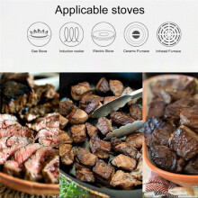 Sartén de Hierro Fundido para Barbacoa y Camping, Sartén Antiadherente de Doble Asa para Panqueques y Pizza, Sartén para Cocinar Carne de Cerdo y