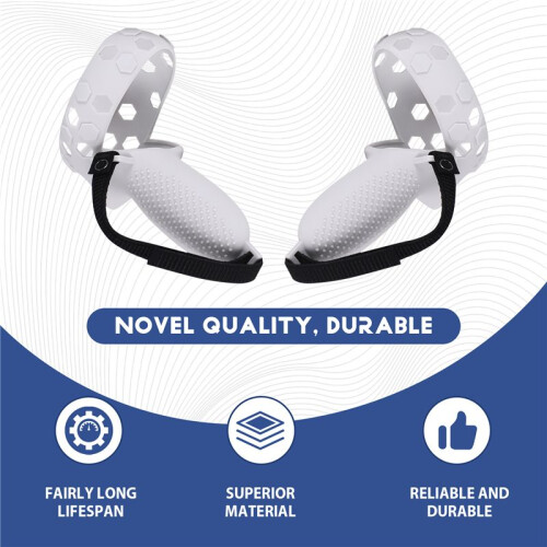 VR Handle Silicone Protective Cover for  Quest 2 Controller Grips Strap for  Quest 2 VR Accesories(White) 1