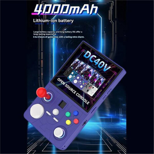 DC40V Retro Handheld Game Console Linux WiFi GamePad RGB Ligh Effect 4.0inch IPS Screen Supports 30+ Emulators B
