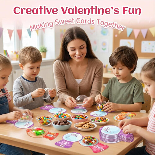 Valentinstag-Süßigkeitenkarten mit Plastikkuppeln – 18 oder 36 2