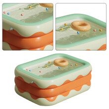 Grand Piscine Gonflable Pliable pour Enfants en PVC 130x95x50cm pour Intérieur et Jardin