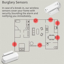 Capteur de Porte Intelligent 2 Paires, Alarme de Capteur de Porte de FenêTre WiFi, Capteur de Contact pour la SéCurité à Domicile, Domotique