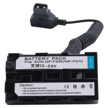 Coiled D-Tap to L-Series F550 Battery Dummy Cable for Feelworld/Atomos Shinobi Small Hd/Andycine Camera Monitor